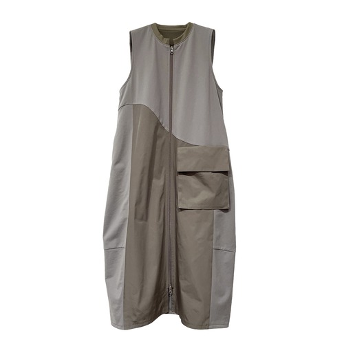 【最新作】クリア裏毛×ストレッチツイルジャンパードレス【260-7201】French Twill x Stretch Twill Jumper Dress