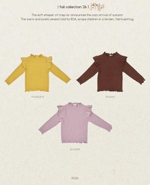 2531 frill rib mellow tops / ROA