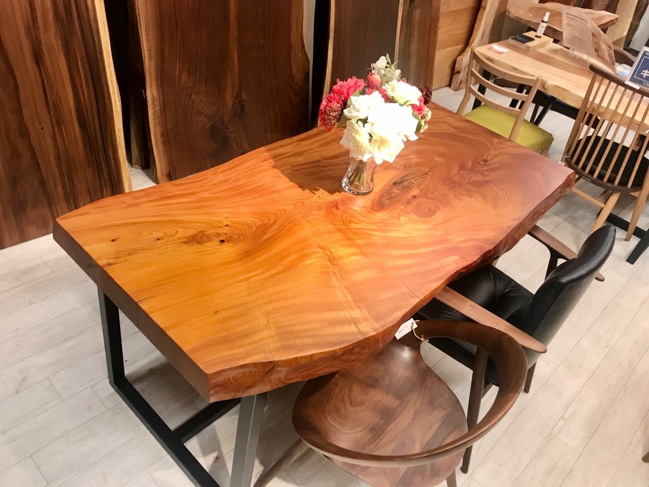 ケヤキ 極厚 一枚板 1600×600-750-800×80 20685 | 千年家具 - 一枚板