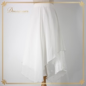 社交ダンス 衣装 スタンダード スカート レッスンウェア 練習着 オールシーズン PAPILLON パピヨン 白 ホワイト系 無地 シンプル 上品 ラインストーン 伸縮性 ポリエステル 日本製 ふんわり ドレスアップ おしゃれ フォーマル ダンス用ウェア レディース 軽やか 高級感 トレーニング 講習会 発表会