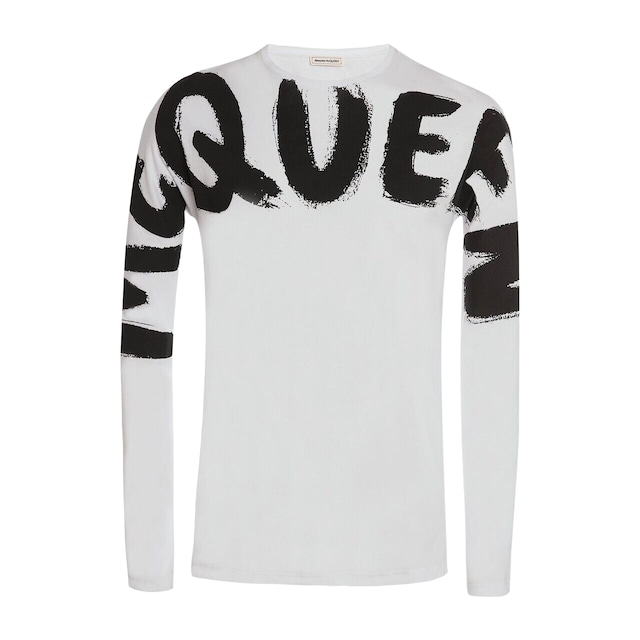 【ALEXANDER McQUEEN】GRFT PRT LS T-SHRT(WHITE MIX)