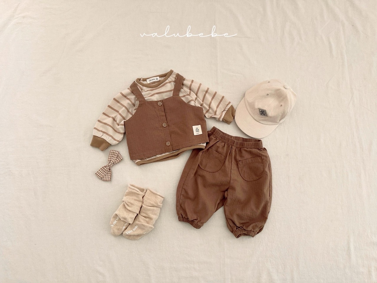 【valu bebe】ベルワッペンキャップ ベビーサイズ~50cm クリーム - 3