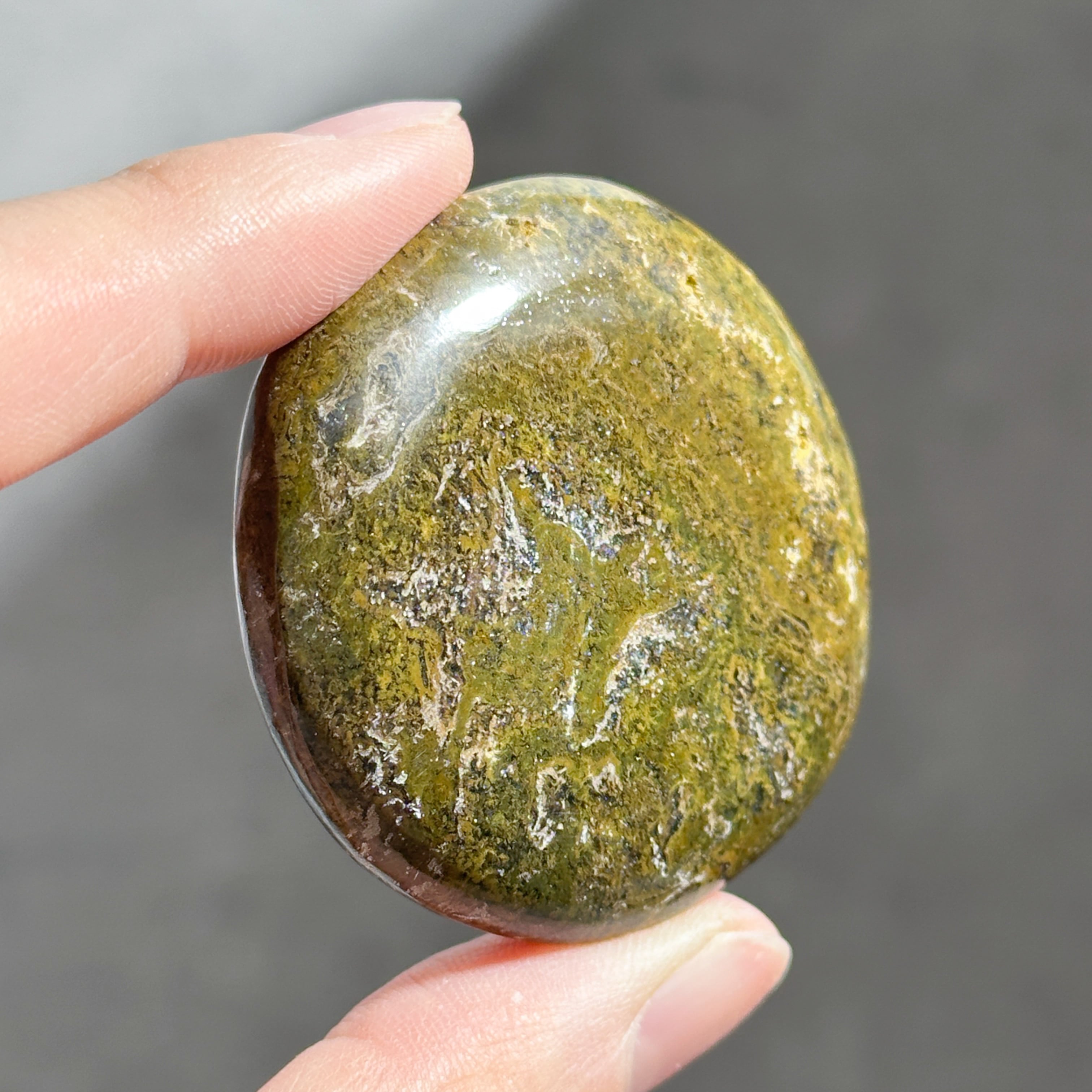 オーシャンジャスパー パームストーン61◇ Ocean Jasper ◇天然石