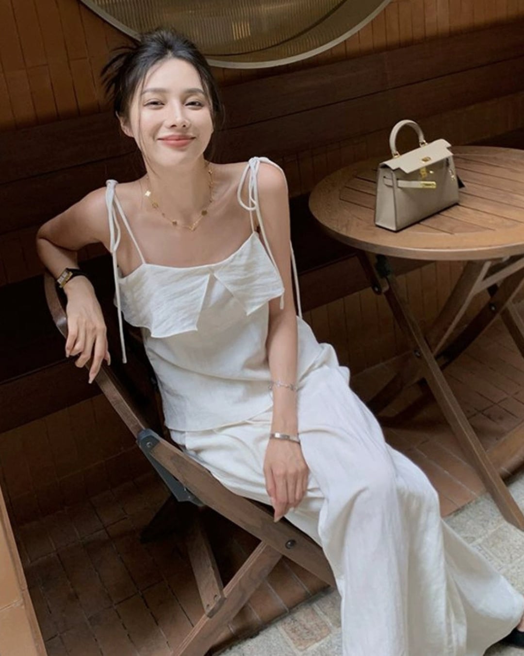 リボンキャミ&ワイドパンツセットアップ S25196