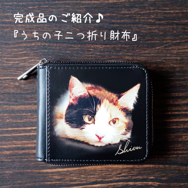 完成品＆1点ものチワワの長財布(ブルー) チワワの長財布、できあがりました♪ - 手づくり革小物 green*k