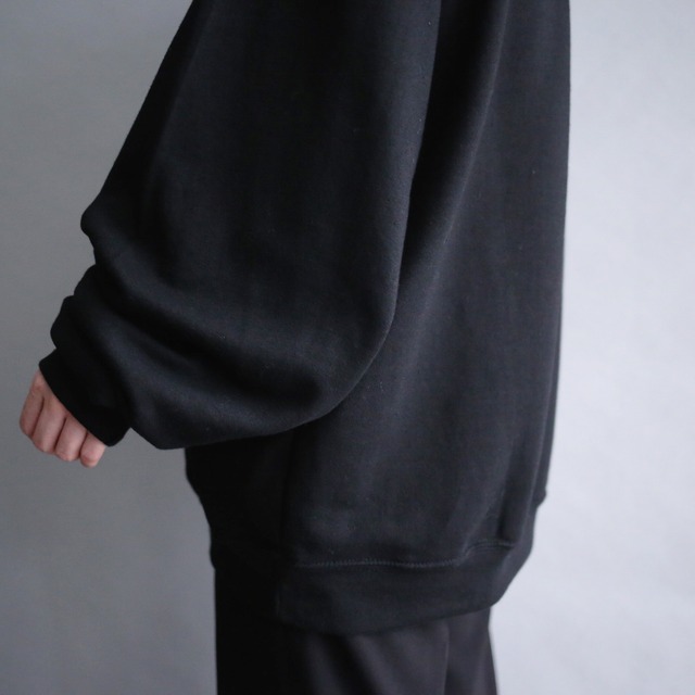 "パンダ×花" Wappen and printed double motif loose sweat