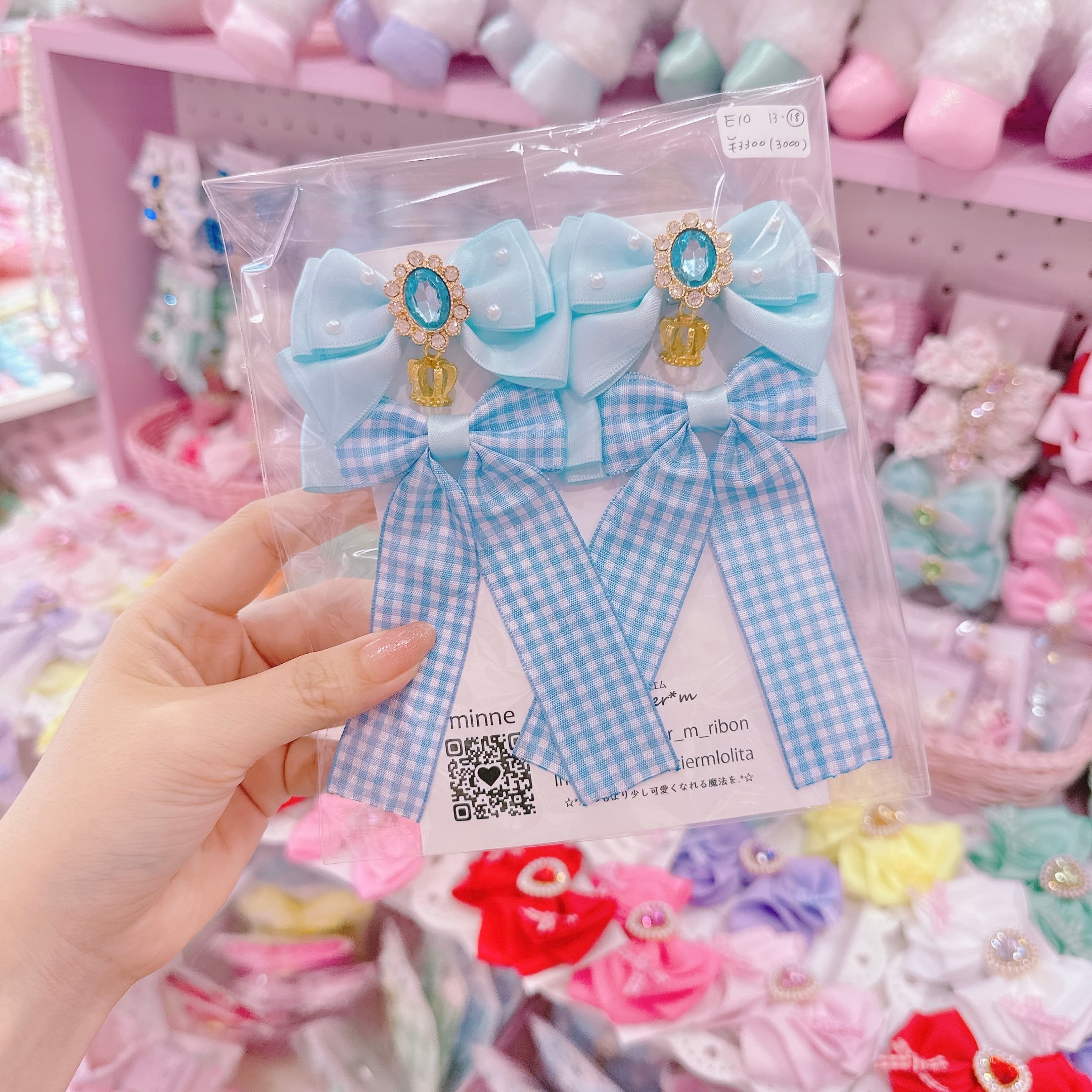 【E10】13-18推し色ヘアクリップ4個セット