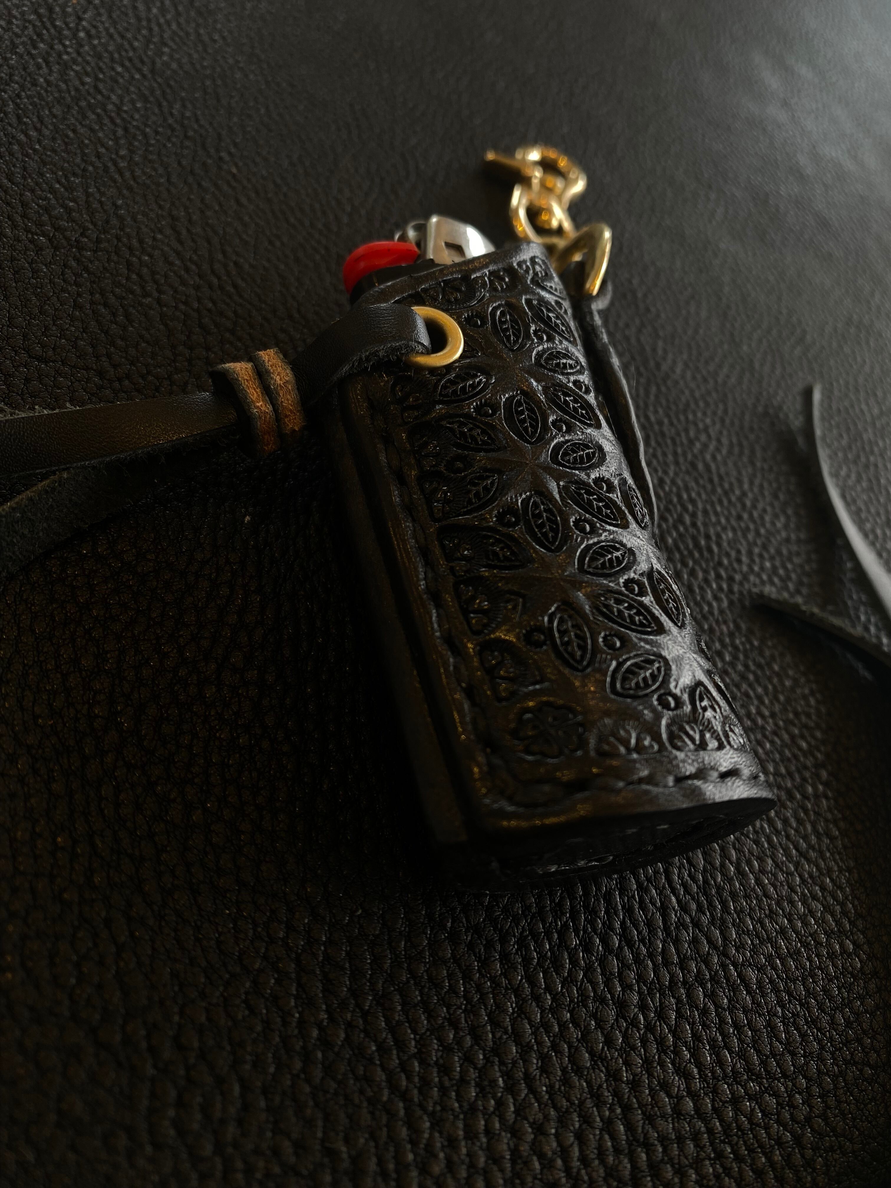 麻の葉マトリクス ライターケース BICレギュラー用 | Leather Craft