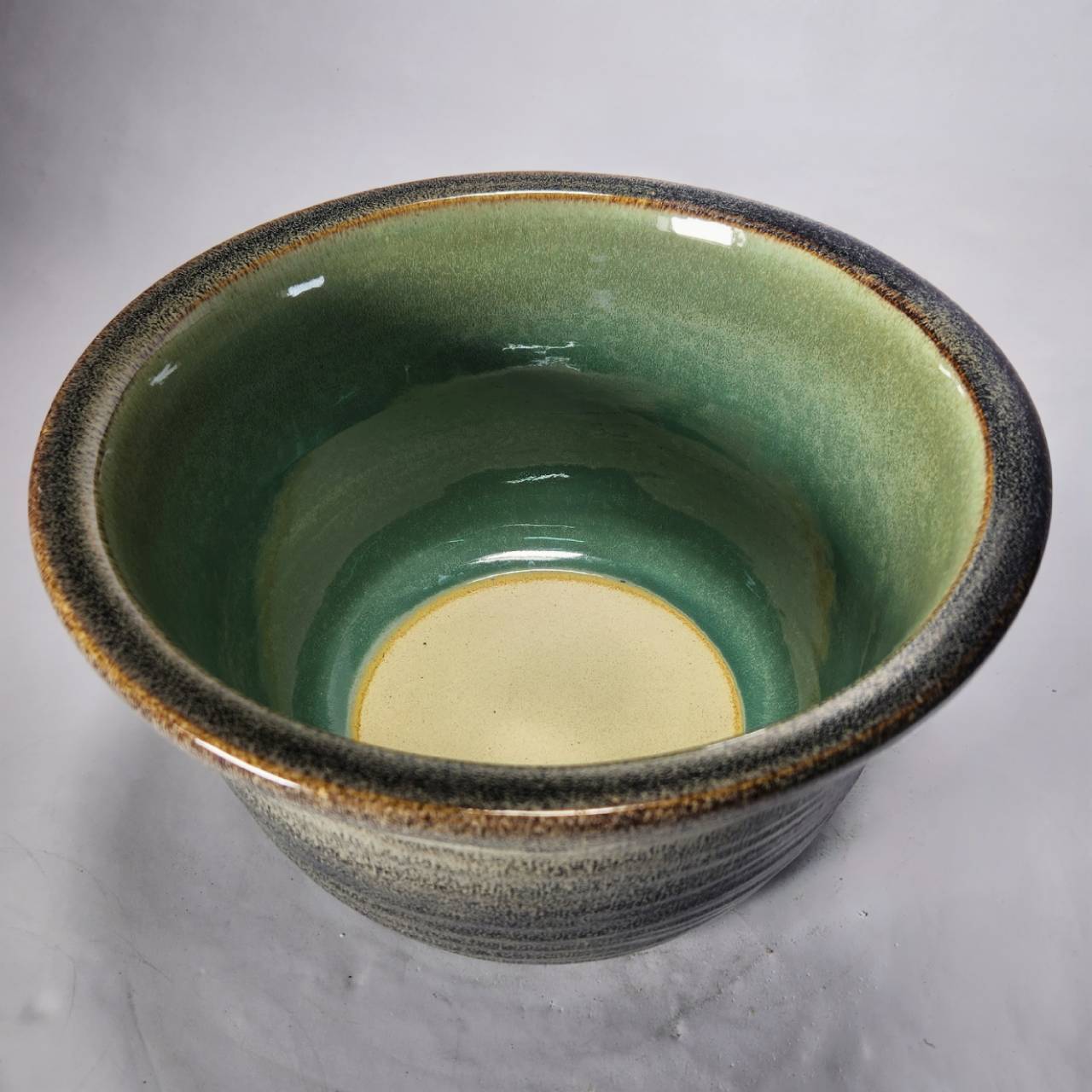 天目ひねり水鉢 11号 ／睡蓮鉢（信楽焼き・陶器・水鉢・めだか鉢