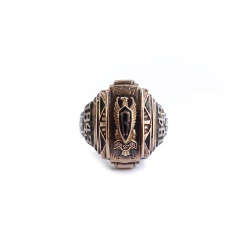 College ring [1943] [GOLD x STERLING] VINTAGE RING