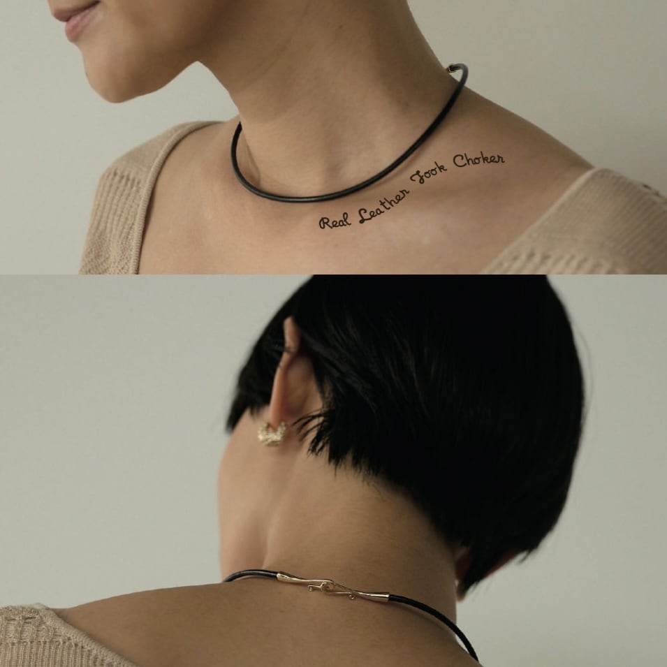【 CHIGNON 】リアルレザーフックチョーカー