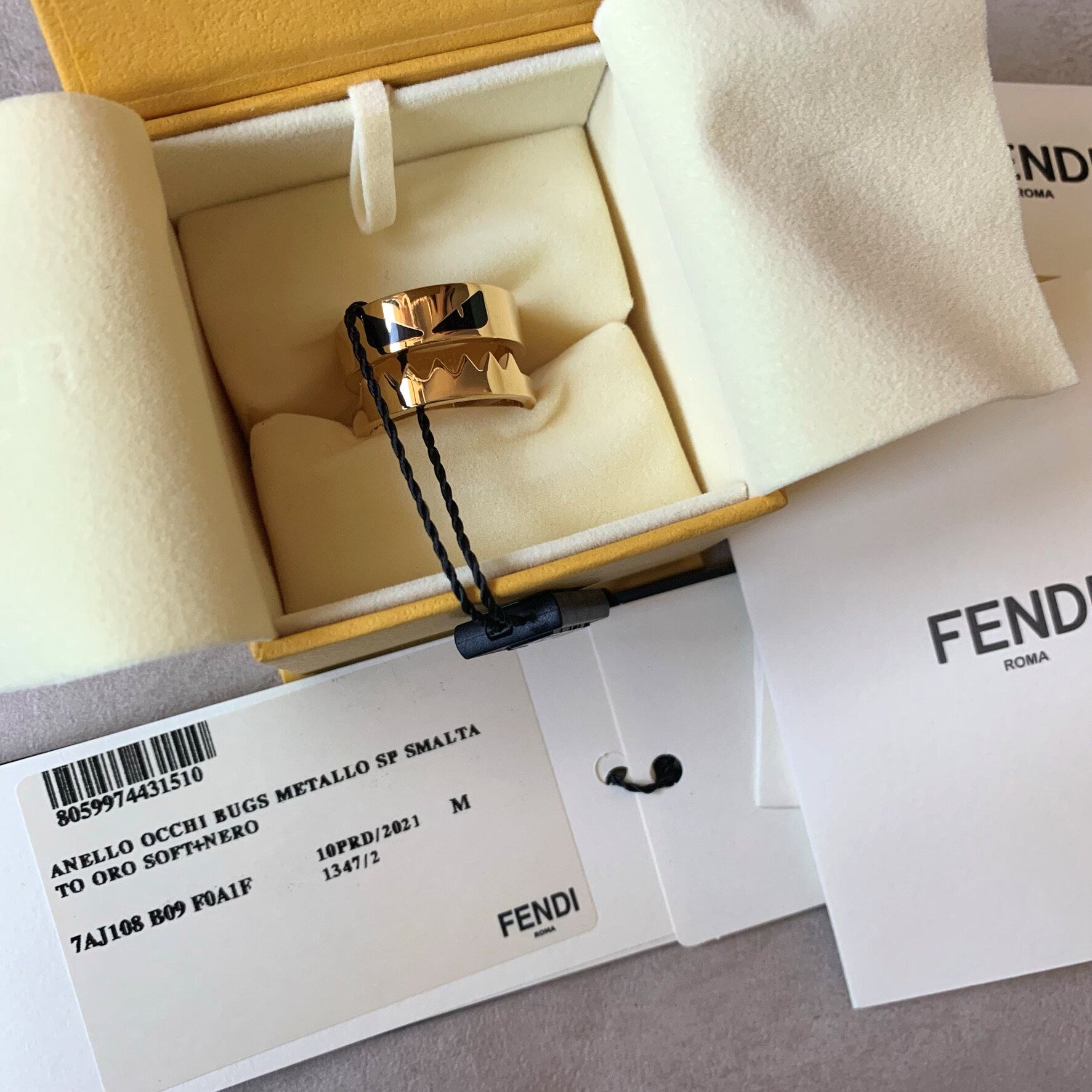 Fendi リング　ゴールド　Sサイズ