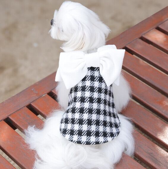 《予約》№3102306 リボンラペルのチェックワンピ