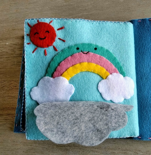 フェルト布絵本制作キット 小 あめ 出産祝いにも フェルト絵本のお店 Chouchoubambi