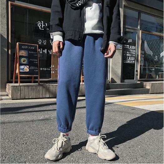 全3色 スウェット カジュアル サイドライン メンズ 韓国風