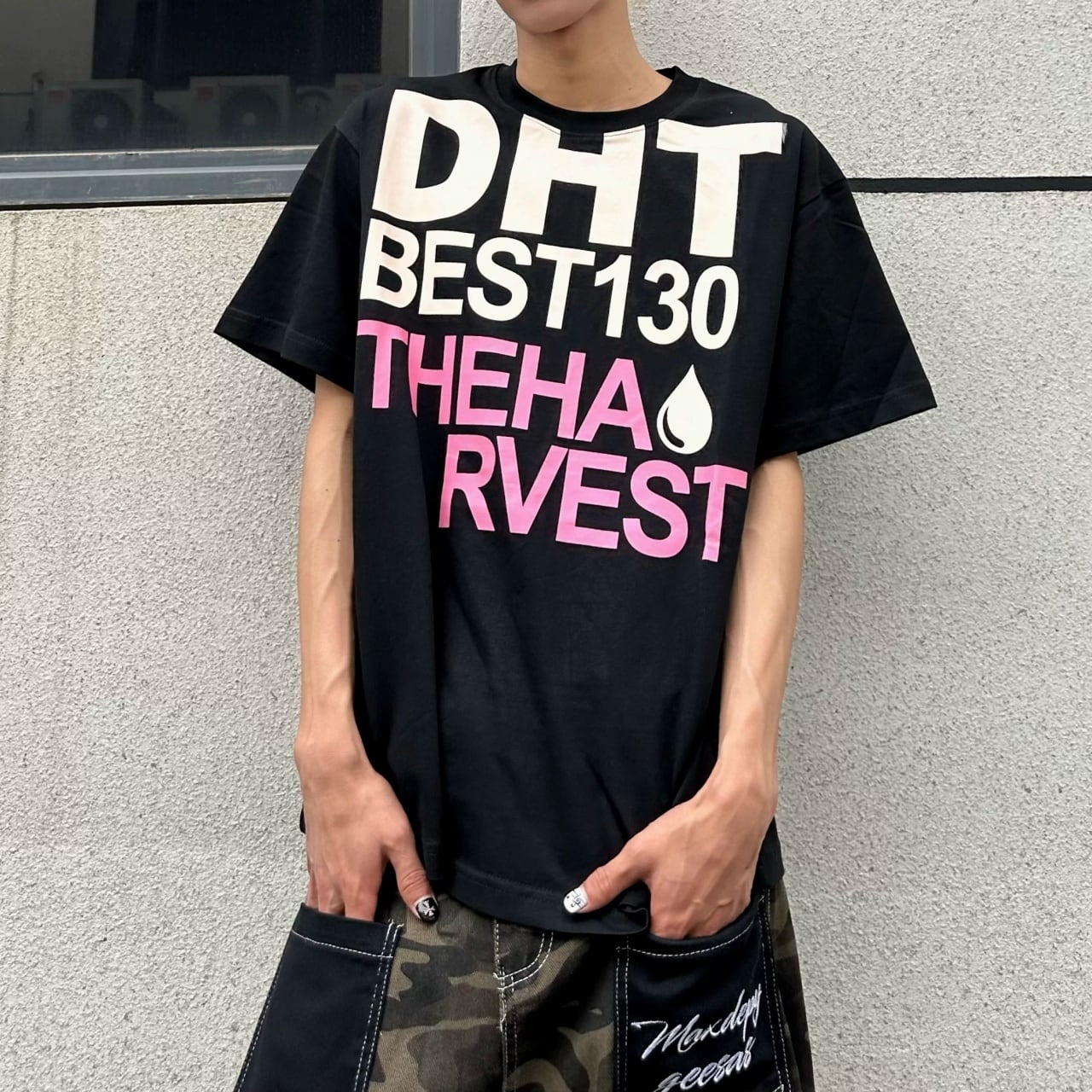 アーバンレターパターンスペーシングTシャツ 3col   A00143