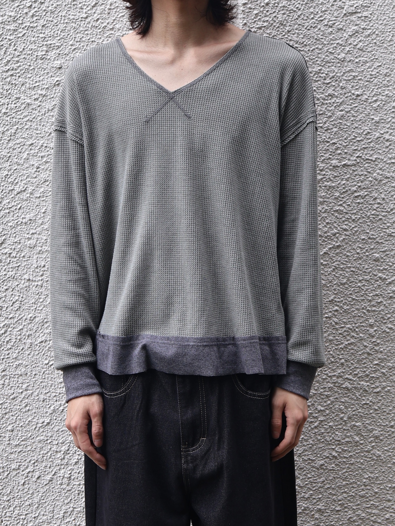 patchwork design thermal top