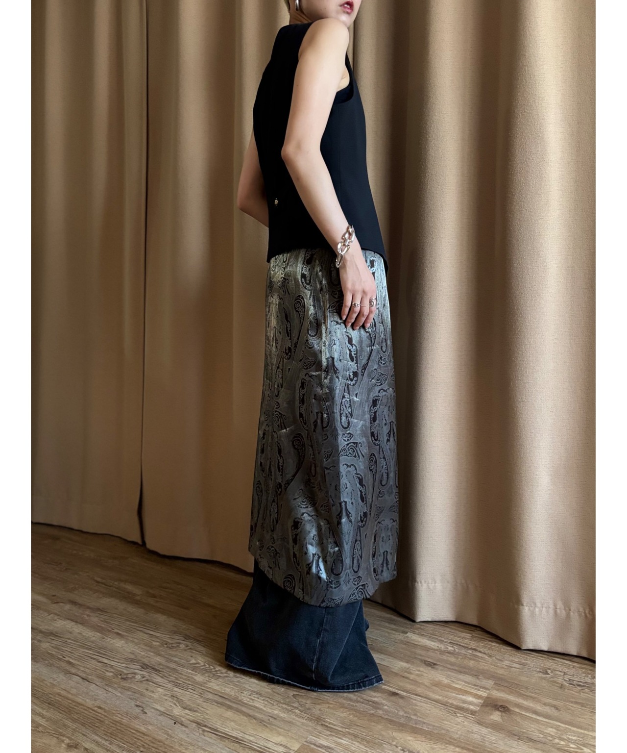 LEBE paisley pattern skirt-4866-8