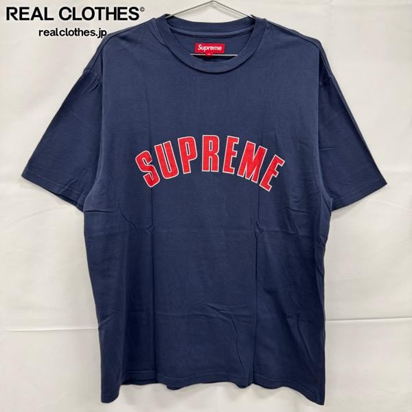 Supreme 24ss アーチロゴ　Tシャツ　ネイビー Supreme/シュプリーム【24SS】Cracked Arc S/S Tee/クラックド アーチ