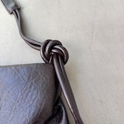 Grained eco leather 2way bag/bordeaux brown