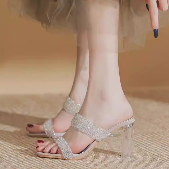 CLEAR HEEL SANDAL　20.5-26.5㎝