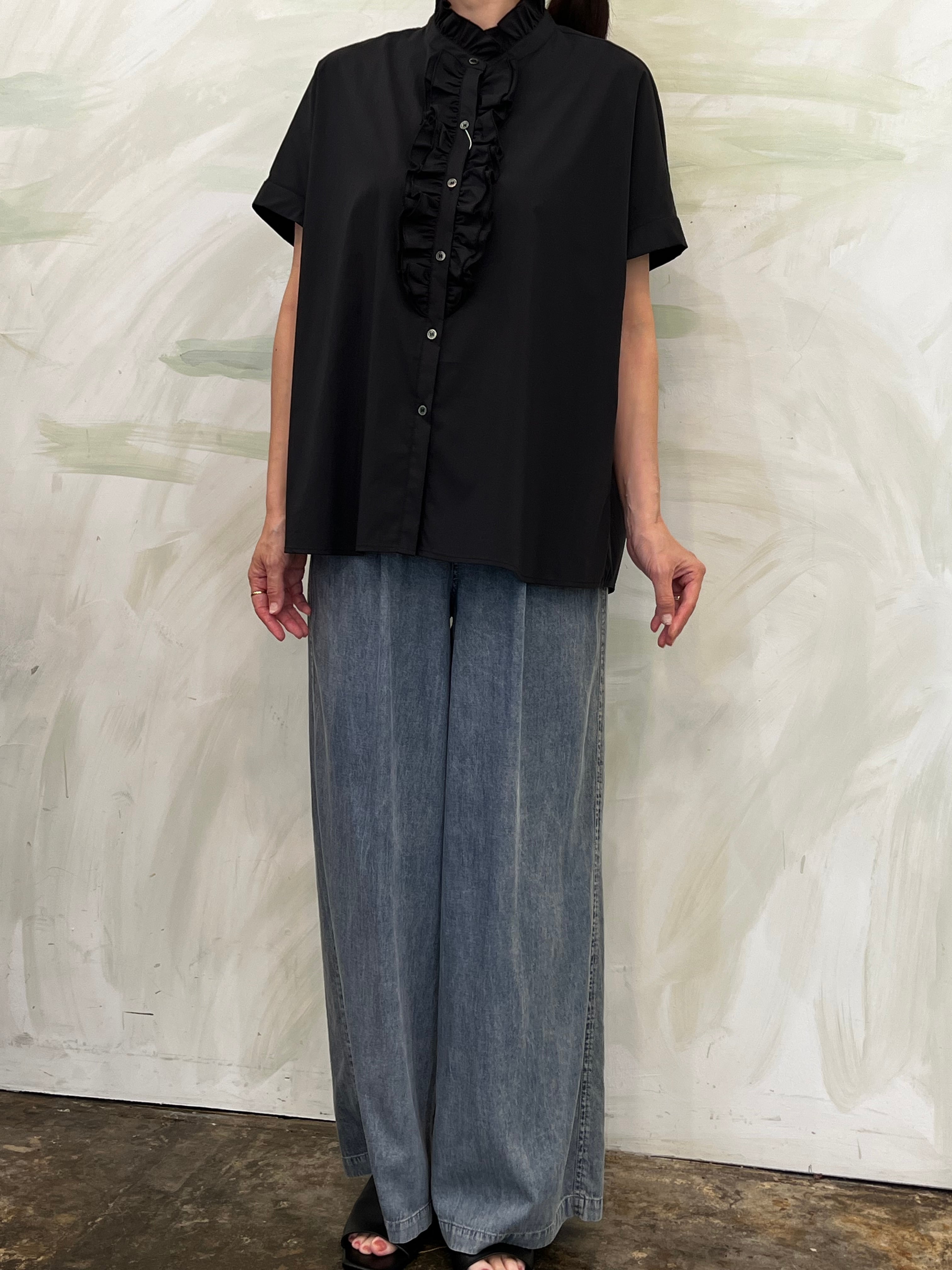 BLUE FRONCE/ひんやり軽やかデニムタックワイドパンツ | 20ｰtwentyｰ