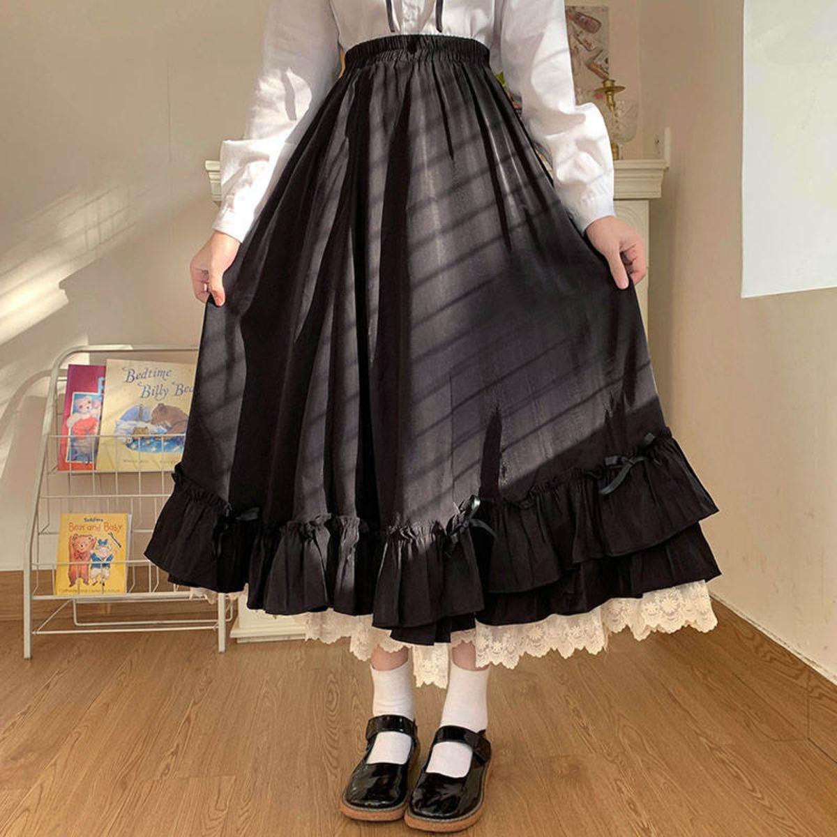 スウィートガーリー♡シフォンフリルレーススカート F0633 | retro_n