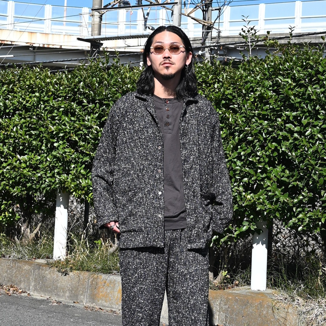 VINTAGEカーハート、INTERIM(インテリム)ブークレツイードセットアップスタイル