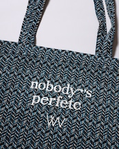 WV Original / nobody’s perfetc Tote Bag - Green Herringbone