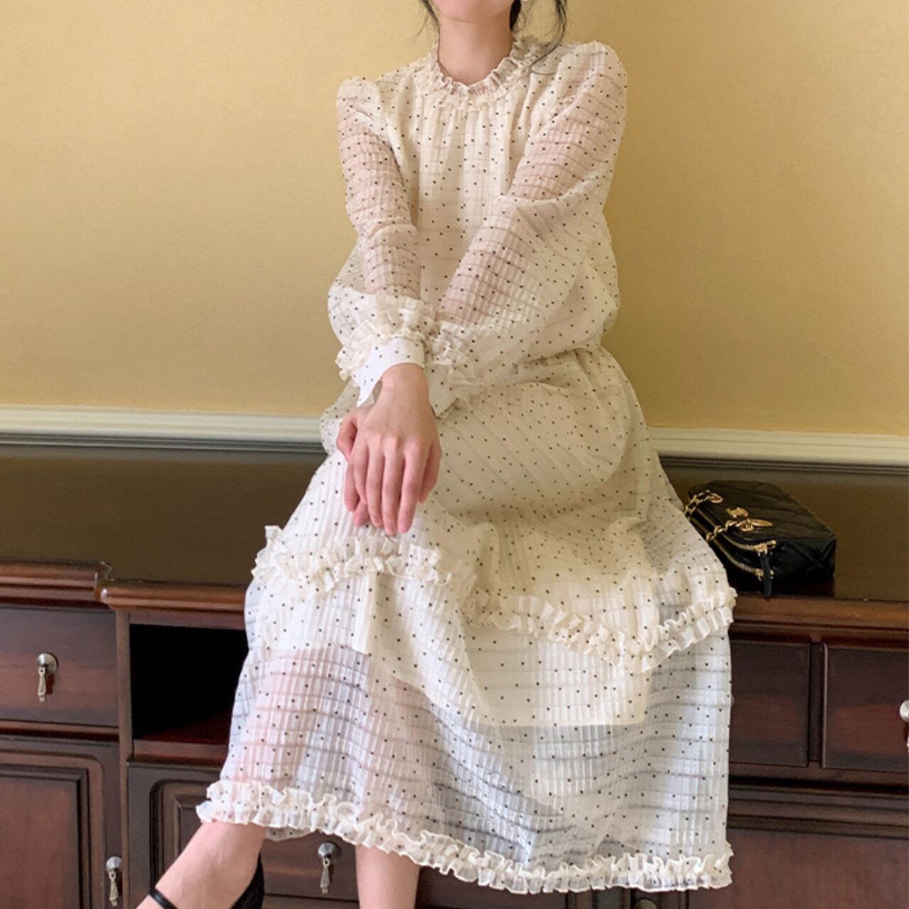 フリルトリム ドットセットアップ A4460