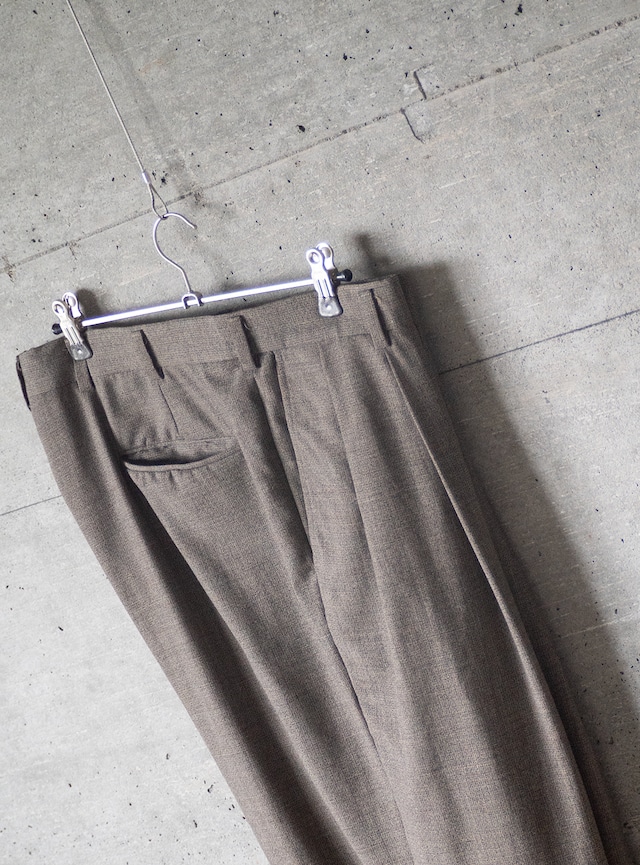 unknown 1980s Hopsack 2 tuck trousers