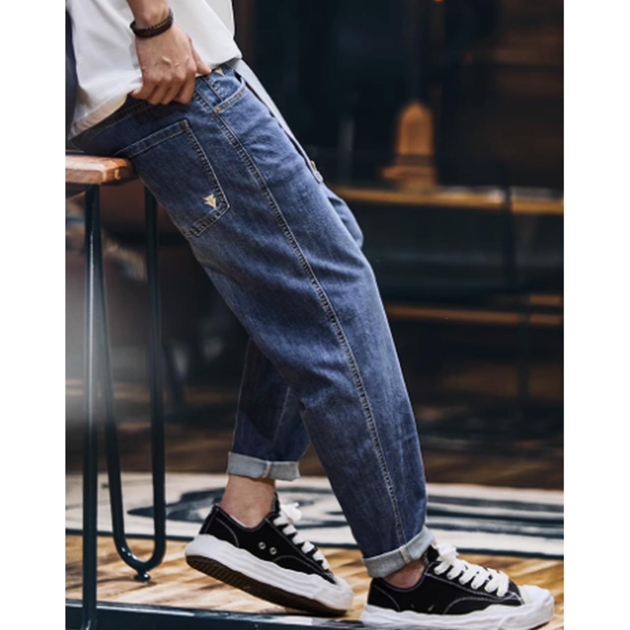 ヴィンテージウォッシュ テーパードデニム 10132