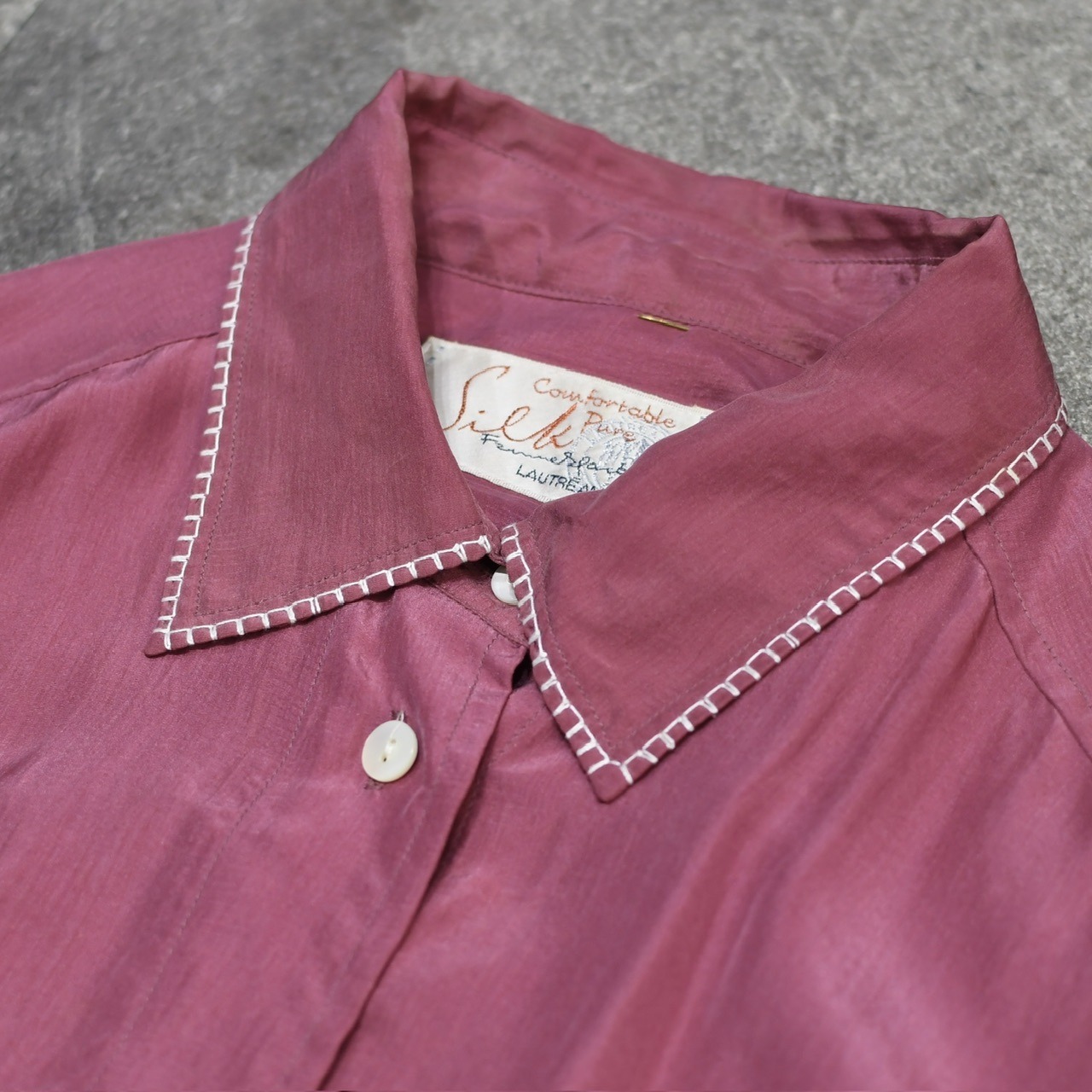 stitch design silk shirt