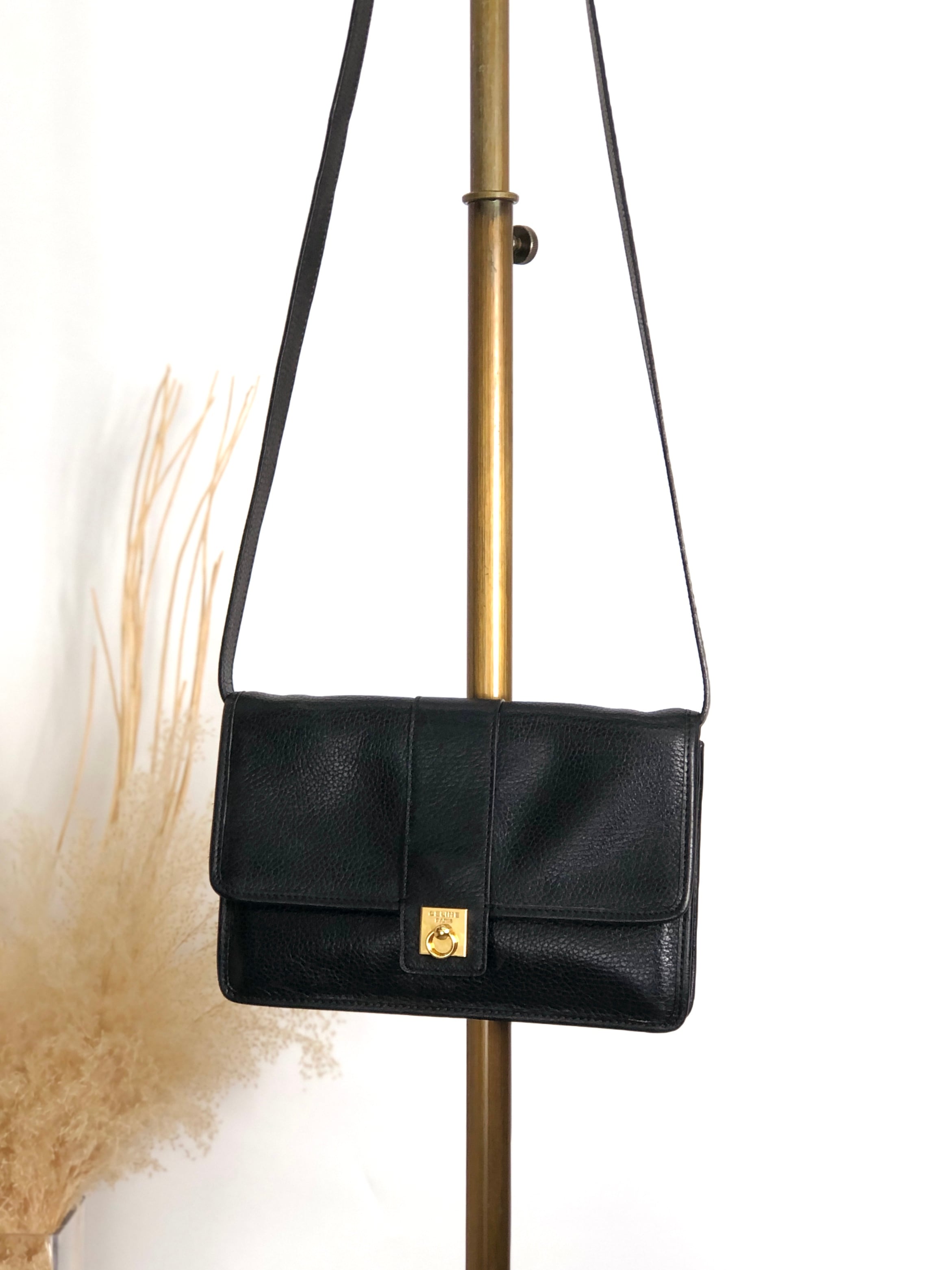 CELINE　セリーヌ　ヴィンテージ　70～80s　スカート　オールドセリーヌ レディース] 70's~80's ヴィンテージ セリーヌ 巾着バッグ ブラウン