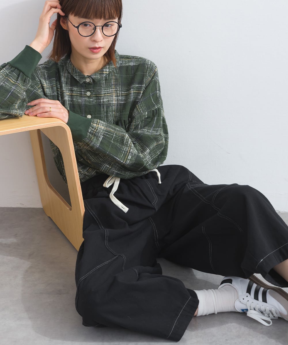 D54041 切替ステッチパンツ / Contrast Stitch Switching Pants | meme