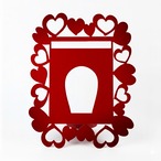 Arti e Mestieri  フォトフレーム（ハート）大　レッド  272-06