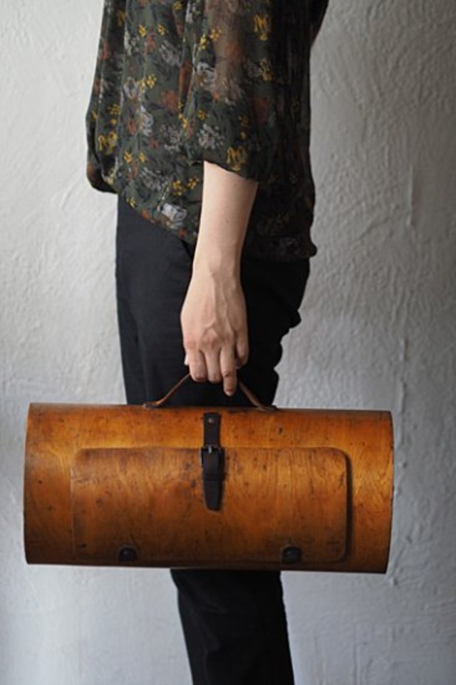 プライ、Plywoodのハンドバック-vintage plywood handbag