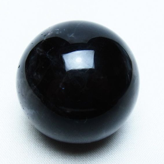 モリオン 丸玉 35mm 黒水晶 スフィア 置物 一点物 141-8115