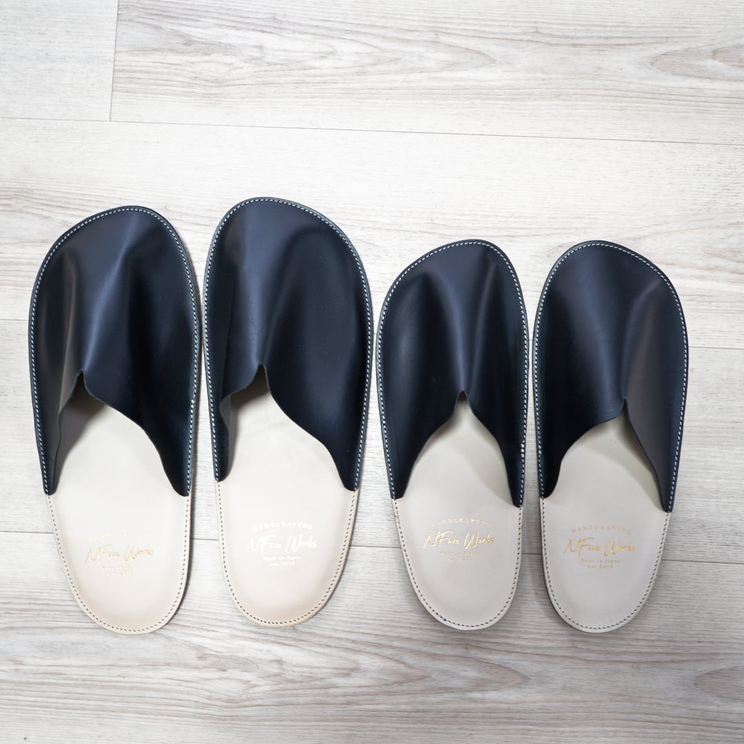 本革スリッパ - LEATHLOAF[レザローフ] 時を重ねるごとに風合いが増す