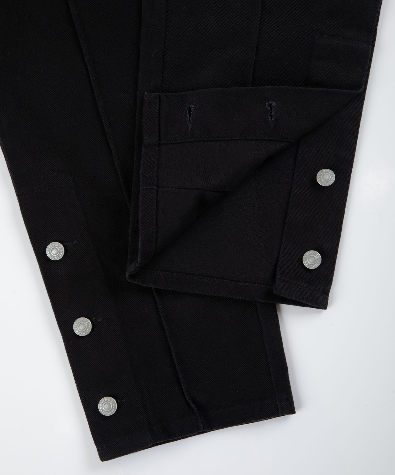 【#Re:room】COTTON TWILL HEM BUTTON TRACK PANTS［REP202］