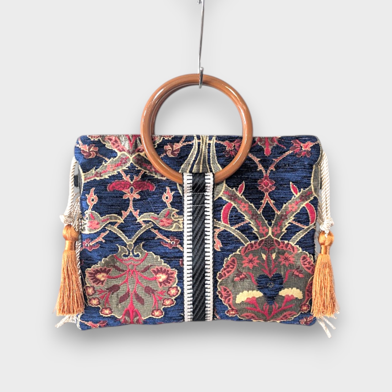 Botanical Navy Ring Bag - BlackLine×Copper