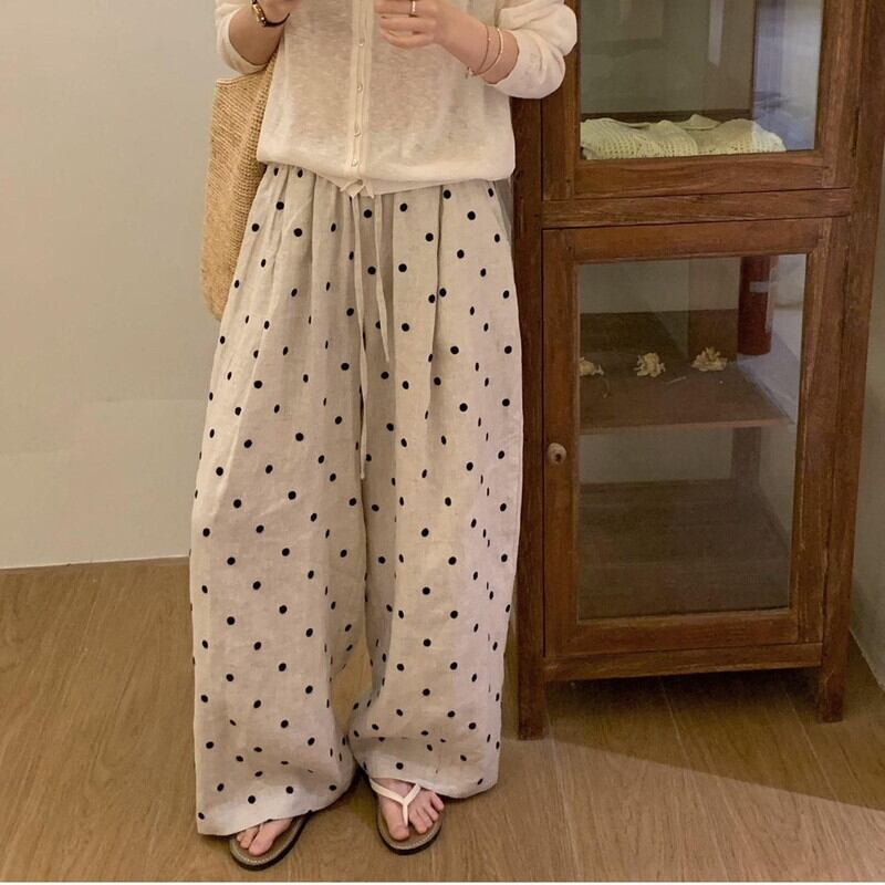 relaxed dot pants 103082