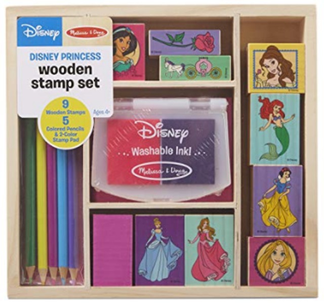 送料無料 ディズニー プリンセス スタンプセット 9スタンプ5色鉛筆 および2色スタンプパッド Gbgame
