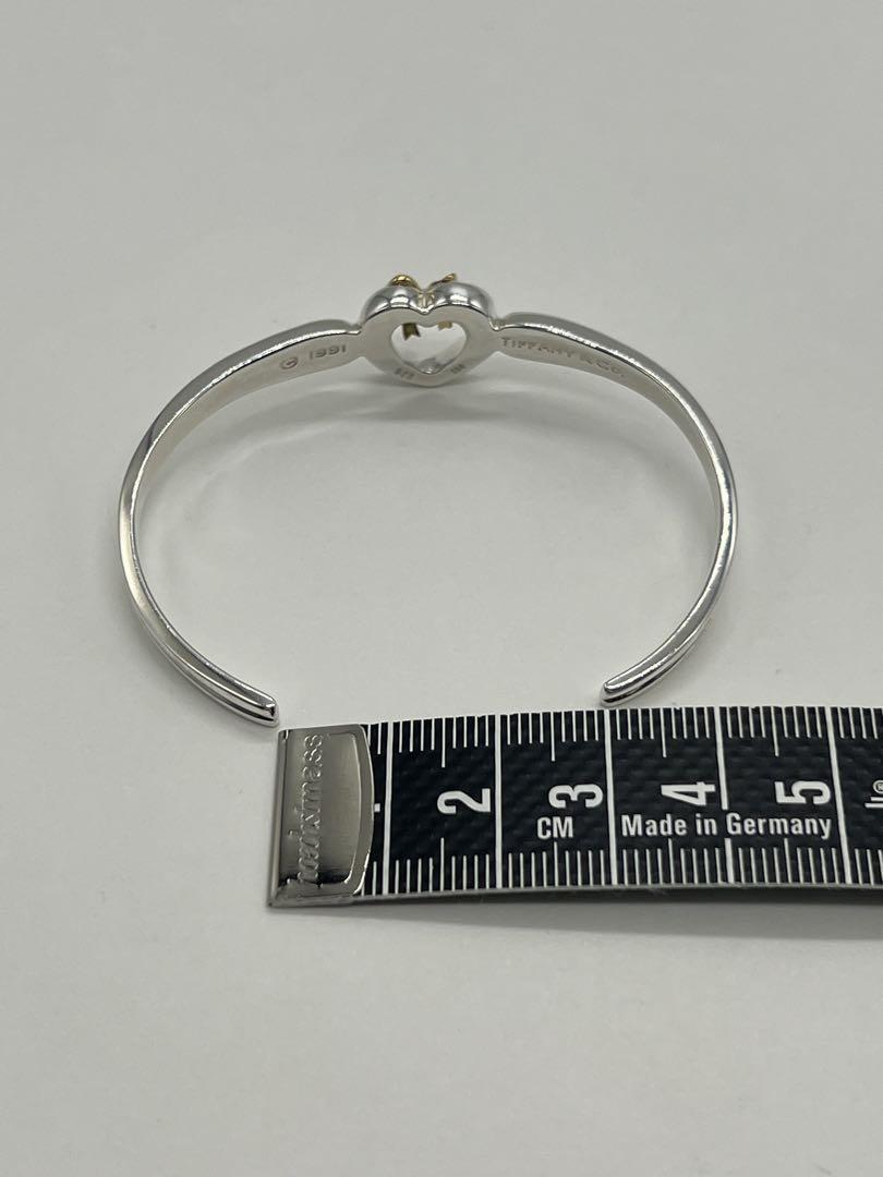希少✨ティファニー ハート リボン バングル SV925/18Kコンビ ティファニー TIFFANY ハート リボン バングル SV YG コンビ 希少 | Refind
