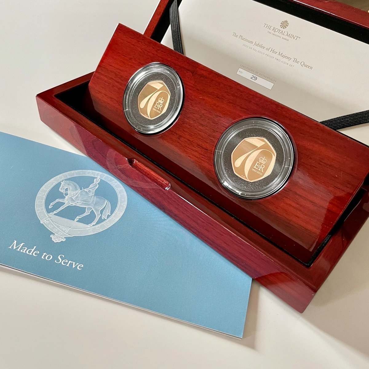 2022年エリザベス女王プラチナムジュビリー 50ペンス金貨 2コインセット Coin Collectors Club