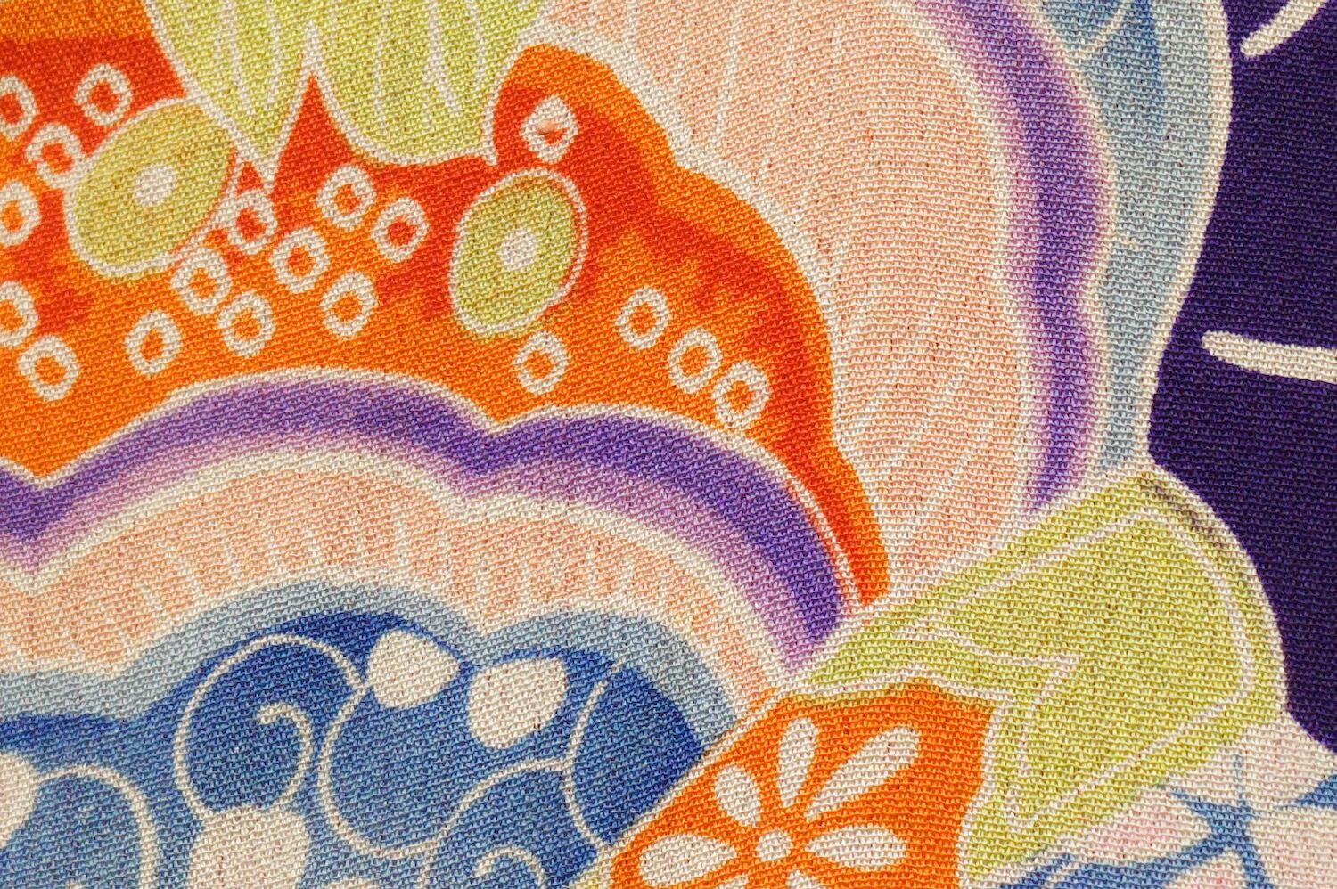 1372 アンティーク 子ども着物 正絹 錦紗 古布 リメイク素材 市松人形