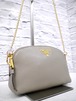 美品◆PRADA プラダ VITELLO チェーンストラップ クロスボディ レザー ショルダー カメラ バッグ ポーチ ポシェット グレージュx金◆レア物