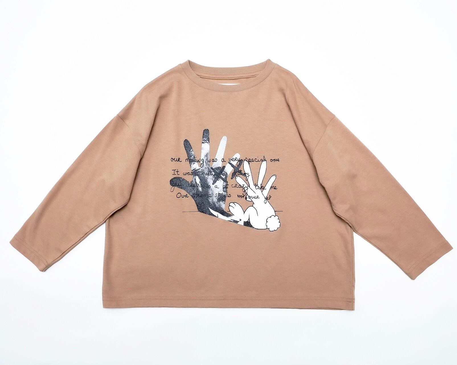 《michirico 2026AW》Rabbit and Shadow T / rose beige / L・XL・XXL