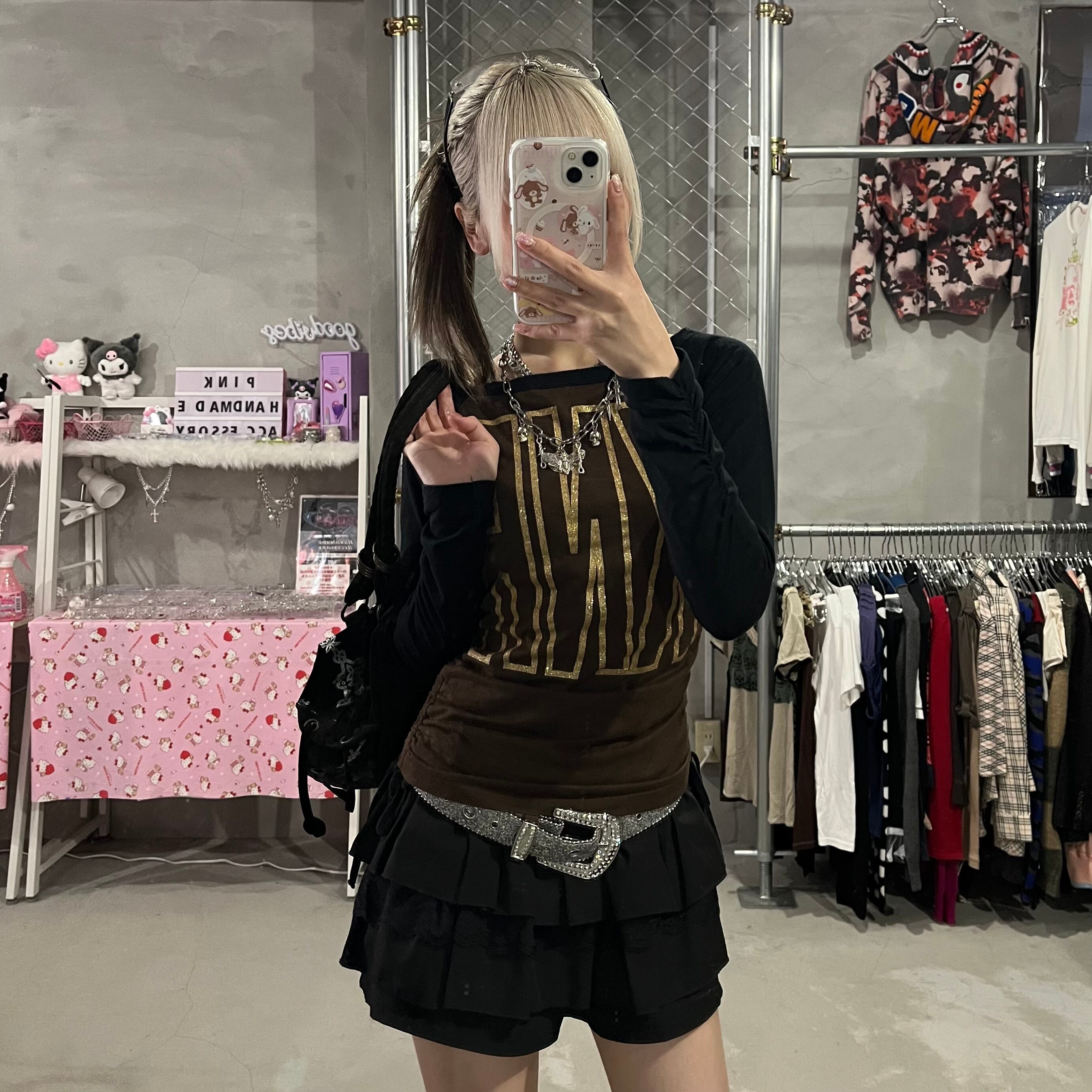 y2kUSA製ファーニットカーデNANAパンクロック古着屋フェアリーグランジボア y2kUSA製ファーニットカーデNANAパンクロック古着屋フェアリー