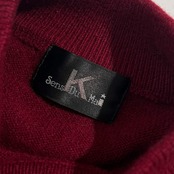 カシミヤ100% Sens Du Mai サンスデュメイ ハイネック 半袖 ニット セーター /ボルドー系 レディース